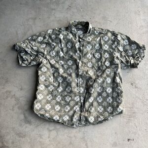 Reyn Spooner Men's Hawaiian Shirt XXL Reversed Print Brown Button Down